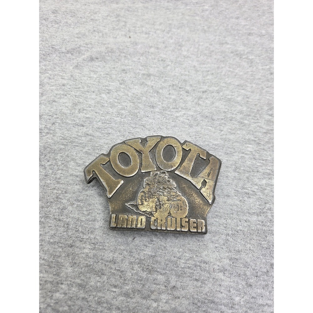 Rare Vintage Antique Solid Brass Toyota Land Cruiser Heavy Belt Buckle Mens